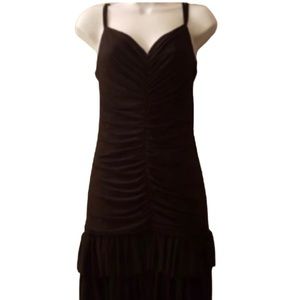 NWT Jessica McClintock Little Black Dress Ruched Size 8 LBD